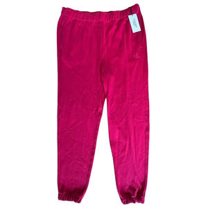 Calvin Klein Jeans Women's Terry Joggers w/ Pockets Size M Pomegranate